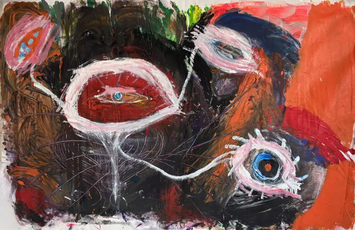 Mówienie_2020:Usta_wiedzy_2022_akryl_na_plotnie_108,5x161,5