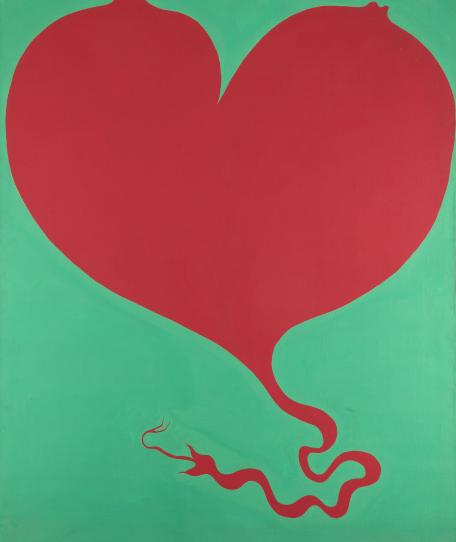Jan Dobkowski, Serce, olej_płótno, 1969, 198,5x145,5cm Molski Gallery & Collection Poznań wystawa wernisaż galeria sztuki współczesnej  dzieła sztuki obraz malarstwo dzieło na sprzedaż