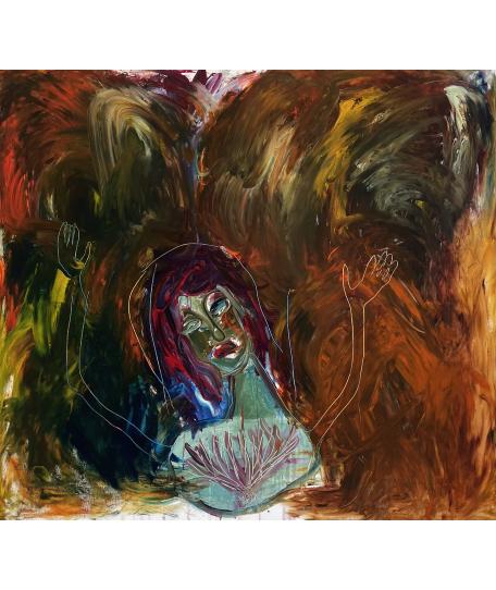 Jesienią, 2022, akryl na płótnie, 120x110 (2)