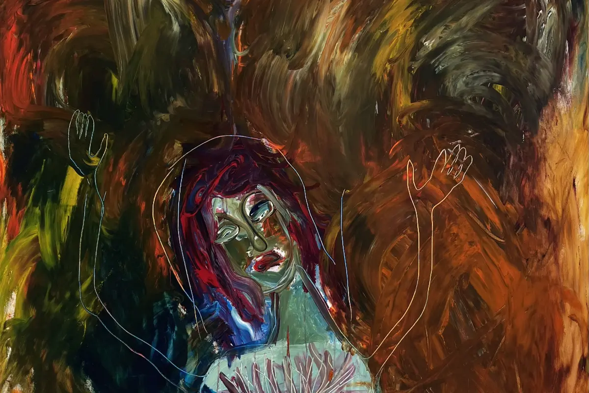 Jesienią, 2022, akryl na płótnie, 120x110 (2)