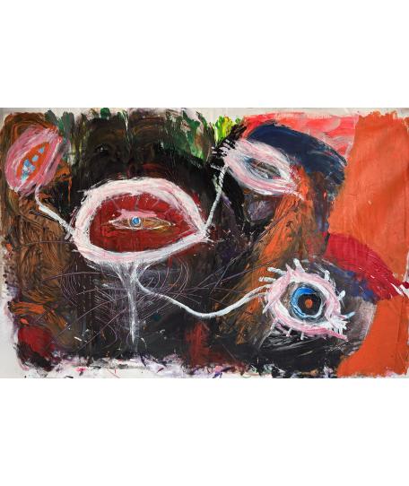 Mówienie_2020:Usta_wiedzy_2022_akryl_na_plotnie_108,5x161,5